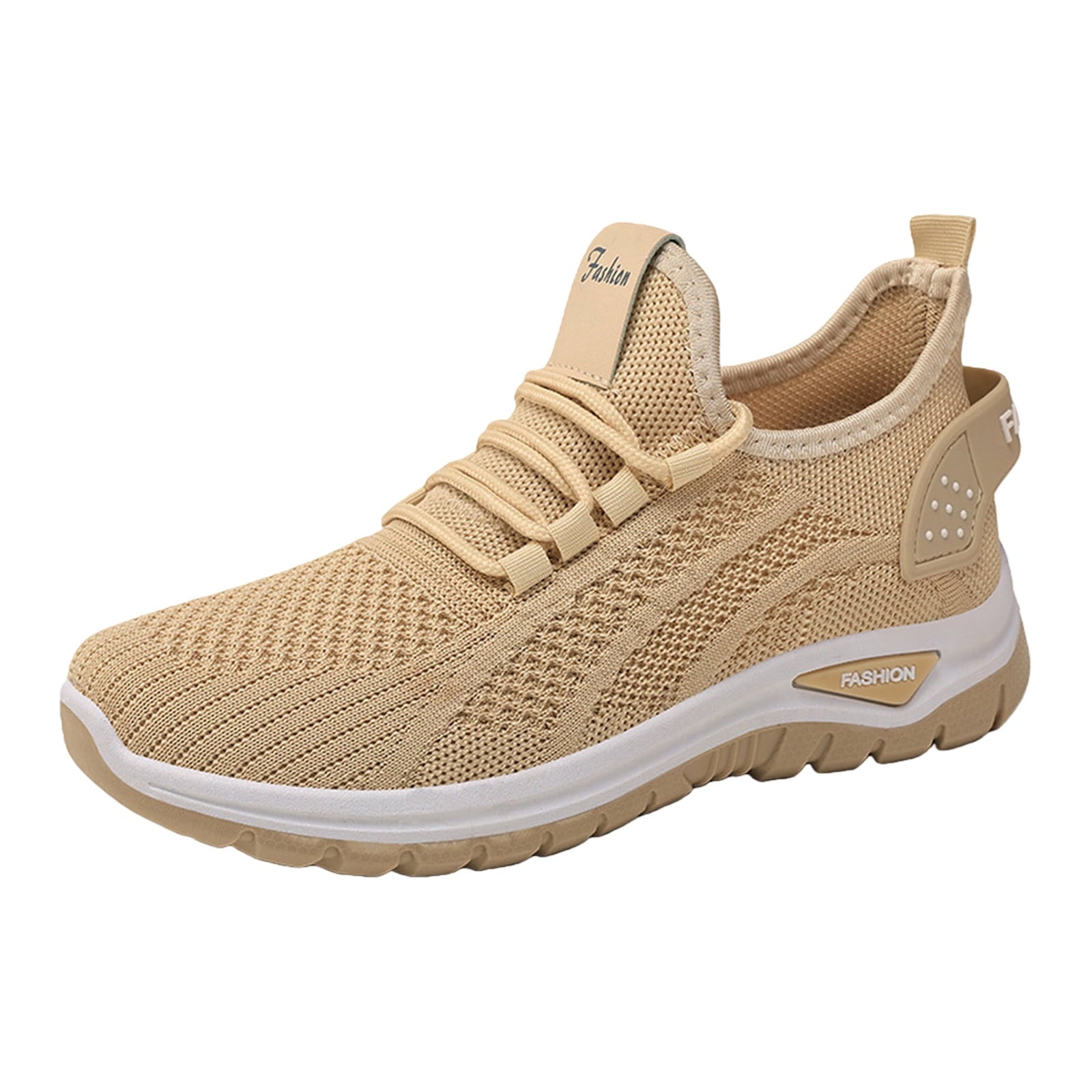 longantii Orthopedic Shoes for Women Arch Support Non Slip Slip on Running Shoes Wide Mesh Stretch Volleyball Shoes Comfort 2026 New Foam Shoes Beige